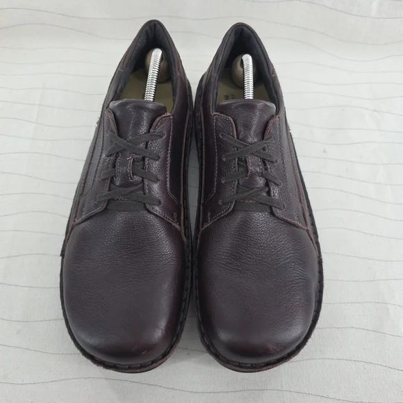 NAOT Mens Olaf Lace‑Up Dark Brown Leather Shoes Made in Israel Size 13 US/ 46 EU